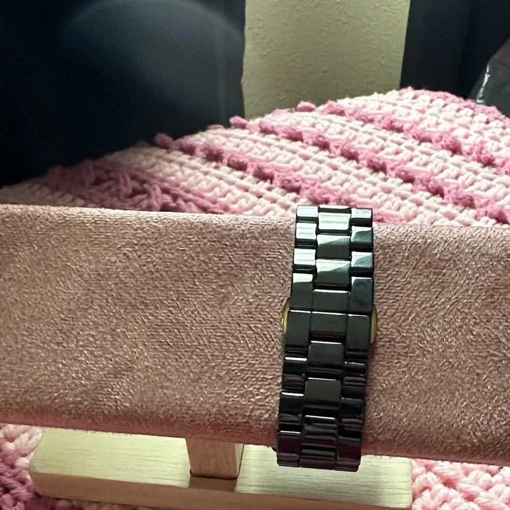 Michael Kors Black and Gold Chronograph Watch